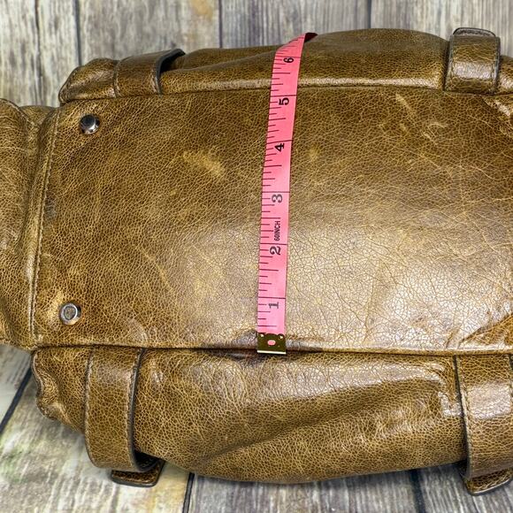 Kooba Distressed Studded Brown Leather Western Y2K Cowgirl Countrycore Handbag - Picture 10 of 10